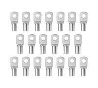Cosses Electriques, 20 Pièces Cosses de Câble en Cuivre M6, 16 mm² Cosse a Sertir SC Non Isolés, Cosse Ronde a Sertir, pour Câble de Batterie, Boîtes de Distribution de Voiture 0XBIT