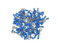 Cosses électriques à anneau, 10-100 pièces M4-M6 anneau bleu isolé borne à sertir RV2-4/5/6 for automobile moto Marine(Blue Rv2-6,30PCS)