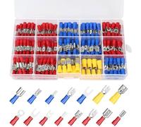 Cosses Electriques a Sertir, 280 Pièces 15 Types Cosses Electriques 0,5 à 6,0 mm² Connecteurs à Sertir Assortiment de Cosses Plates