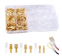 Cosses Electriques a Sertir, Cosse Mâle Femelle, Mâle Femelle Spade Connecteurs, Fil Terminal À Sertir, Connecteur de Fil Electrique, 315pcs 2,8 mm 4,8 mm 6,3 mm, pour Haut-Parleur de Voiture