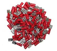 COSSES ELECTRIQUES A SERTIR FEMELLES ROUGES 6.3 PARTIELLEMENT ISOLEE