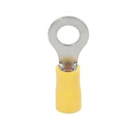 Cosses electriques | Cosses à sertir | Embout pré isolé | Embouts de cablage pré isolé | Connecteur électrique | Embout de Câble | Sachet De 10 Cosses Rondes Pre|Isolee D.6mm Jaune (Lot de 6)