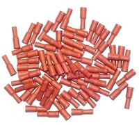 Cosses électriques femelles rondes ROUGES de 4 - Sachet de 75