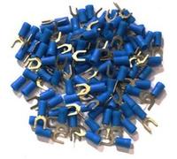 cosses electriques fourche de 5 bleues sachet de 100 cosses - Oc-pro G