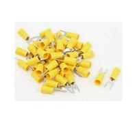 cosses electriques fourche de 5 jaunes sachet de 50 cosses -