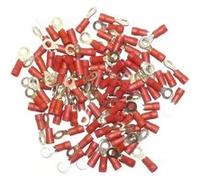 cosses electriques isolees a sertir oeil de 4 rouges - sachet de 100 - Oc-pro G