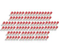 cosses electriques isolees a sertir oeil de 5 rouges - sachet de 100 -