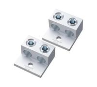 Cosses en aluminium léger à double trou, compactes, durabilité, composants de mise à la terre électriques plaqués étain, haute conductivité, bloc de bornes en aluminium