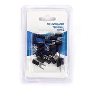 Cosses pré-isolées SV1.25-4 en noir, dans un blister pratique de 20 pièces, parfaites pour des connexions sûres et efficaces dans les installations électriques.