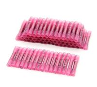 Cosses Thermorétractables Assortiment de 500 cosses à sertir thermorétractables AWG 22-16, connecteurs fils électriques bout, rouges(500PCS)