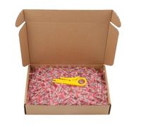 Cosses Thermorétractables Lot de 100 à 5000 cosses thermorétractables souder, isolées, connecteurs fils électriques étanches(Red AWG 22-18,100 PCS)