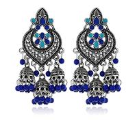 COSSIKA Boucles d'oreilles Mode rétro Indien Bollywood Boucles d'oreilles Style Ethnique Cloche Boucle d'oreille Jhumka Boucles d'oreilles Goutte Danse fête Bijoux décor pour Fille