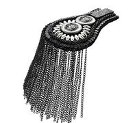 COSSIKA Broche à la Mode, chaîne en métal pour épaulettes, Punk, Frange, Bijoux Exquis, décor G