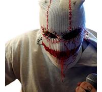 Cossika Cagoule d'Halloween Drôle Masque Effrayant à Capuche Chapeau de Fête Tricoté