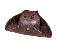 COSSIKA Chapeau de pirate vintage pour femme et homme - Chapeau de cowboy tricorne - Chapeau d'Halloween en similicuir - Cosplay