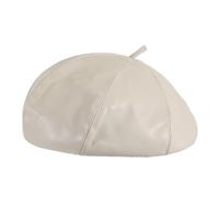 COSSIKA Chapeau octogonal en Cuir PU pour Femmes, béret pour Quatre Saisons, Chapeau pour Filles, Printemps-Automne, Coiffure Respirante, Chapeau d'artiste