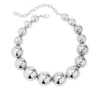 COSSIKA Collier Ras du Cou exagéré pour Femmes, Grosse Boule de Perles, tempérament de Mode, Goth CCB, chaîne de clavicule, Bijoux de noël