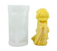 COSSIKA Moules à Bougies poupées Anciennes Bougie Silicone Moule 3D Fille aromathérapie plâtre Savon résine Moule Bricolage gâteau au Chocolat Outil de Cuisson Maison déco