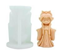COSSIKA Moules à Bougies poupées Anciennes Bougie Silicone Moule 3D Fille aromathérapie plâtre Savon résine Moule Bricolage gâteau au Chocolat Outil de Cuisson Maison déco