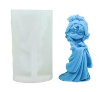COSSIKA Moules à Bougies poupées Anciennes Bougie Silicone Moule 3D Fille aromathérapie plâtre Savon résine Moule Bricolage gâteau au Chocolat Outil de Cuisson Maison déco