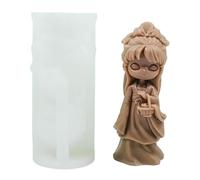 COSSIKA Moules à Bougies poupées Anciennes Bougie Silicone Moule 3D Fille aromathérapie plâtre Savon résine Moule Bricolage gâteau au Chocolat Outil de Cuisson Maison déco