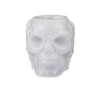 COSSIKA Moules en résine pour pot de fleurs en béton, en forme de crâne, porte-stylo, récipient en ciment, moule en Silicone, jardinière succulente, Vase en béton