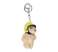COSSIKA Mousqueton Boucle Mini Ours Casque Charme Porte-clés Doux Mignon Pendentif Voiture Porte-clés Sac À Dos Décoration Bijoux De Mode pour Femmes Hommes