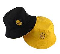 COSSIKA Pêcheur Unisexe Canard Jaune Brodé Seau Chapeau Réversible Crème Solaire Pêcheur