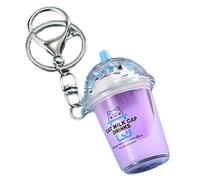 COSSIKA Porte-clés chat bulle thé pendentif dessin animé thé au lait pendentifs porte-clés à la mode acrylique porte-clés bijoux pour sacs à dos et téléphone