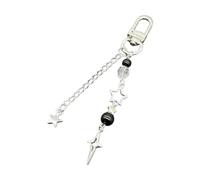 COSSIKA Porte-clés Sangle nœud Papillon Perles Pendentif téléphone Charme tentures Corde Mignon téléphone chaîne Sangle Sac décoration lanière Porte-clés Accessoires