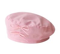 COSSIKA Printemps et été béret à nœud Fin Chapeau de béret délicat/Chapeau de Seau pour Femme Fille en Plein air Ajuster la Taille de la tête Chapeau de béret avec des décalcomanies de nœud Papillon
