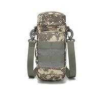 COSSIKA Sac à bouteille d'eau pour l'extérieur, voyage, camping, randonnée, cyclisme, pêche, chasse, bouteille d'eau avec bandoulière et poches pour une bouteille d'eau de sport