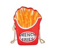 COSSIKA Sac à Main à bandoulière en Forme de Hamburger pour Femmes et Filles, Petit Sac à bandoulière en Forme de Frites, Sacs de Voyage décontractés