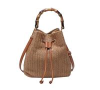 COSSIKA Sac à Main à bandoulière en Paille pour Femmes, Sac de Plage tissé à Main, Sac à Main Seau