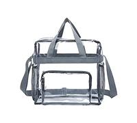 COSSIKA Sac fourre-Tout à bandoulière en PVC Transparent, Sac de Maquillage Transparent avec bandoulière, Sac de Rangement de capacité pour Les Voyages, Le Travail et Les Sports