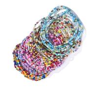 COSSIKA Women Bracelet 30 pièces Bracelets de Cheville perlés pour Femmes Filles Plage bohème Perles colorées Bracelet de Cheville chaîne de Pied et de Main