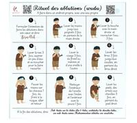 cossmissima Apprendre La prière et les Ablutions tableau Décoration Murale Éducative et Pratique pour Apprentissage prière et Rappel musulman quotidien Tableau Acrylique Transparent 20x20 cm |