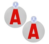 Cosswe 2 Disque A Jeune Conducteur, disques électrostatiques pour Les conducteurs Adolescents avec ventouses pour la Fixation sur Les véhicules, 15 cm de diamètre