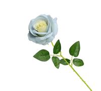 Cosswe Rose Artificielle en Soie,Fleurs éternelles Tige Unique, pour Bouquets de Mariage, Anniversaires, fêtes, hôtels, décoration de Bureau (Bleu Clair)