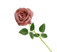 Cosswe Rose Artificielle en Soie,Fleurs éternelles Tige Unique, pour Bouquets de Mariage, Anniversaires, fêtes, hôtels, décoration de Bureau (Dusty)