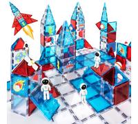 cossy Blocs de Construction Magnétiques, 43 Pièces Jouets Magnétiques pour Enfants, Jouet Educatif, Le Thème de l'espace, Cadeaux pour Enfants à Partir de 3 an
