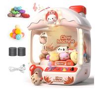 cossy Candy Grabber Machine, Machine à Attraper avec Lumières & Musique, Machine à Griffes pour Enfants avec 20 Peluches & 24 pièces de Monnaie, Cadeau d‘Anniversaire, Noël, Mignon Lapin