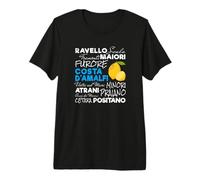 Costa d'Amalfi et Citron Italie Vintage Amalfi Coast T-Shirt Haut de Gamme