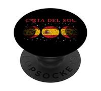 Costa Del Sol Drapeau Espagne Espagne PopSockets PopGrip Adhésif
