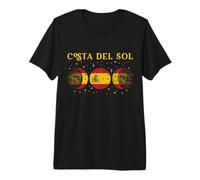 Costa Del Sol Drapeau Espagne Vacances Espagne Souvenir T-Shirt Haut de Gamme