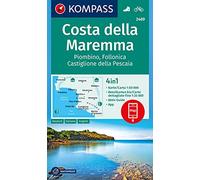 Costa della Maremma, Piombino, Follonica, Castiglione della Pescaia 1:50 000: 4in1 Wanderkarte 1:50000 mit Aktiv Guide und Detailkarten inklusive ... Verwendung in der KOMPASS-App. Fahrradfahren.