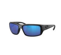 Costa Homme Sunglass Fantail - Couleur du Monture: Noir, Couleur de Lentille: Effet miroir bleu