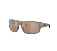 Costa Homme Sunglass Fly Line - Couleur du Monture: Sable mat, Couleur de Lentille: Miroir Argent et cuivre