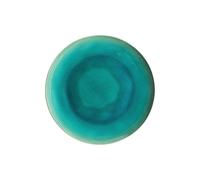 Costa Nova assiette plate Riviera: Assiette en grès fin avec glaçure craquelée bleu azur, empilable, finition artisanale, compatible lave-vaisselle et micro-ondes, Ø 27,1 cm