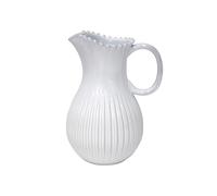Costa Nova carafe en grès Pearl: Pichet élégant 2,5 L avec finition brillante et bord perlé, finition artisanale, compatible lave-vaisselle, micro-ondes, four et congélateur